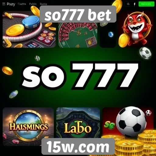 Variedade de jogos disponíveis no so777 bet